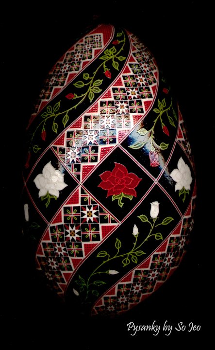 War of the Roses Ukrainian Easter Egg Pysanky By So Jeo